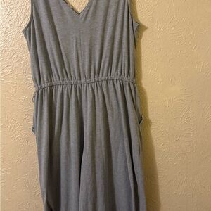 Time and Tru Heather Gray Sleeveless  Jumpsuit-  size Xl